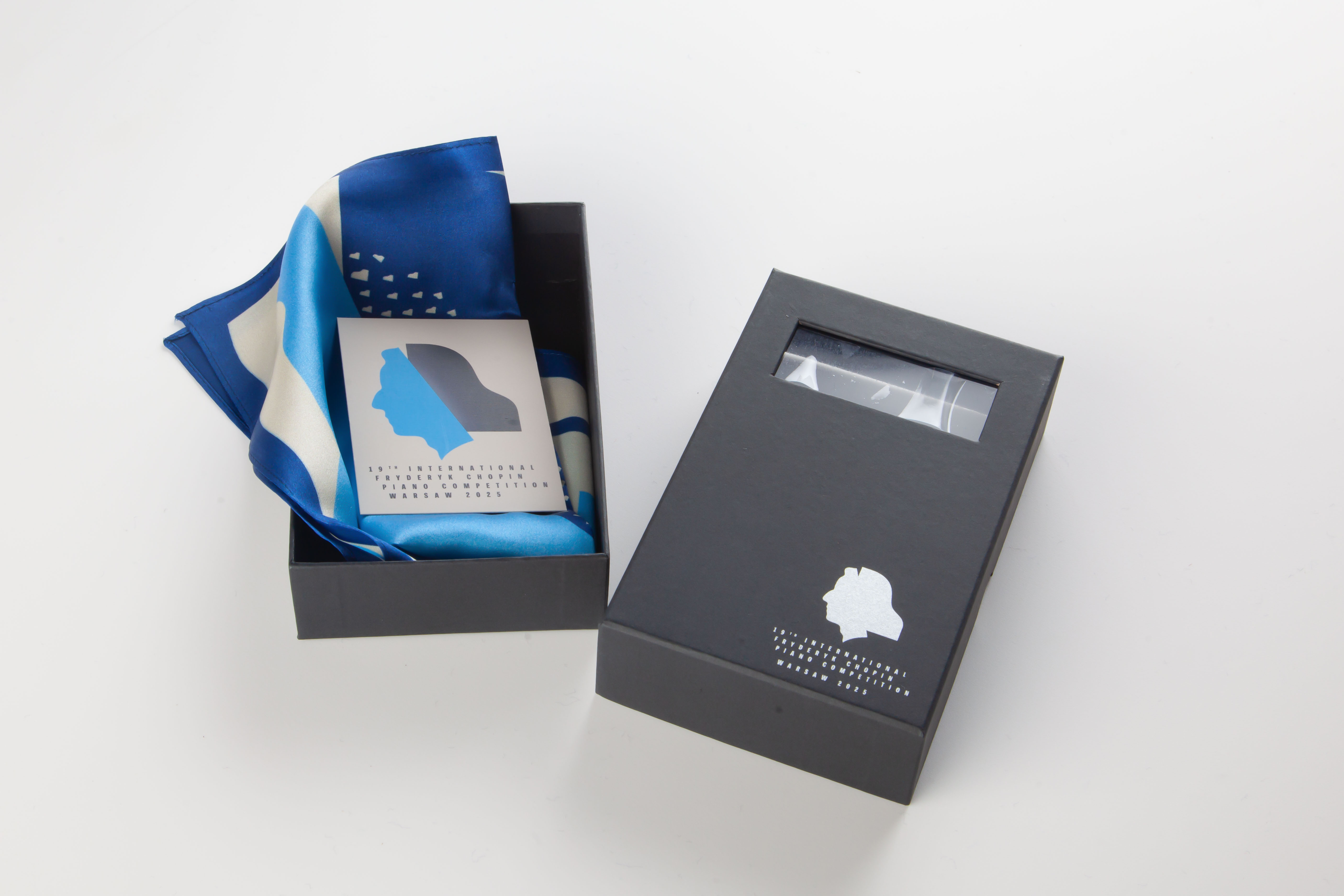 Silk pocket square 30x30 cm Chopin Competition 2025 | NIFC Store